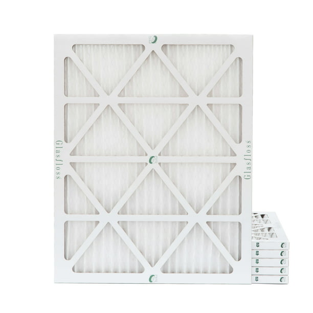 Actual Size: 19-3/8 x 23-3/8 x 7/8 6 PACK 20x24x1 MERV 8 Pleated AC Furnace Air Filters 